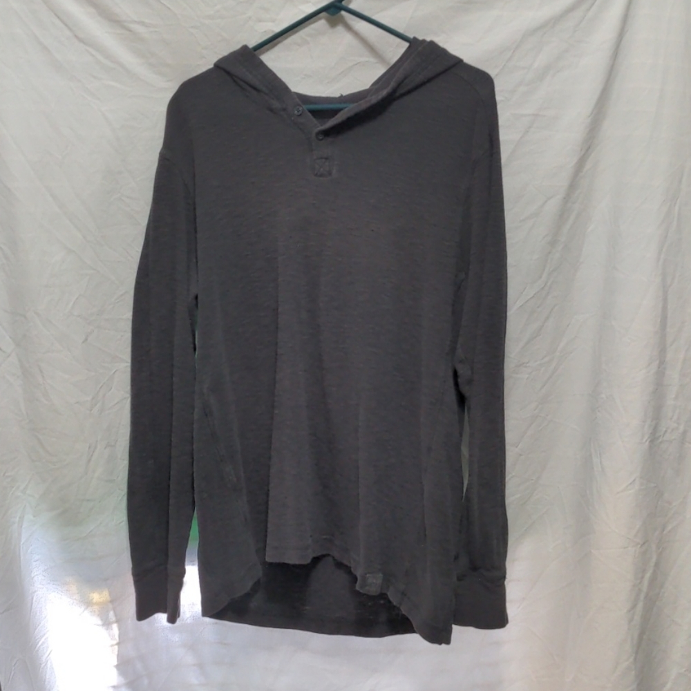 Men's Calvin Klein woven dark grey sz L hoodie